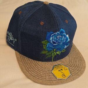 Grassroots California Stanley Mouse Limited Edition BLUE ROSE  Hat 7 3/4, NWT